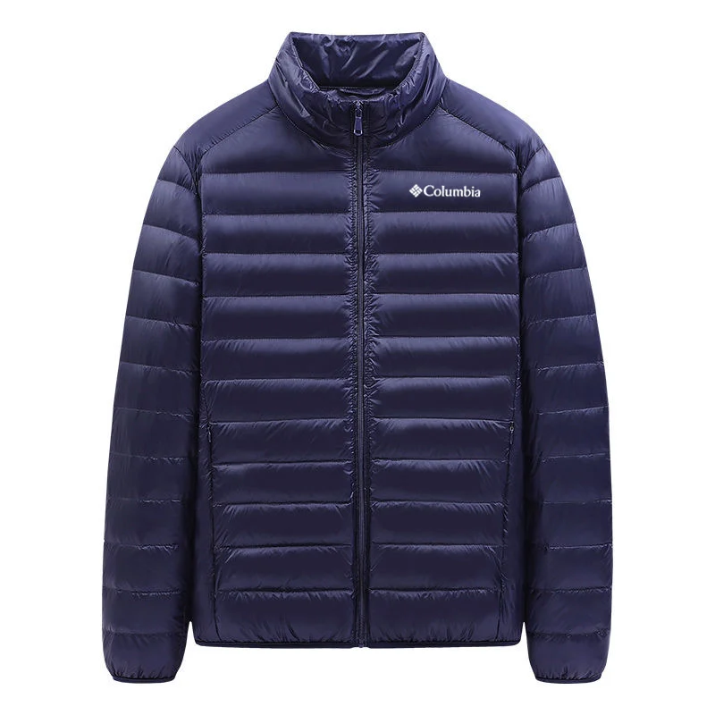 

Winter jacket, men's lightweight down jacket, stand up collar, solid color, casual women's fashionable new street wear, 5XL