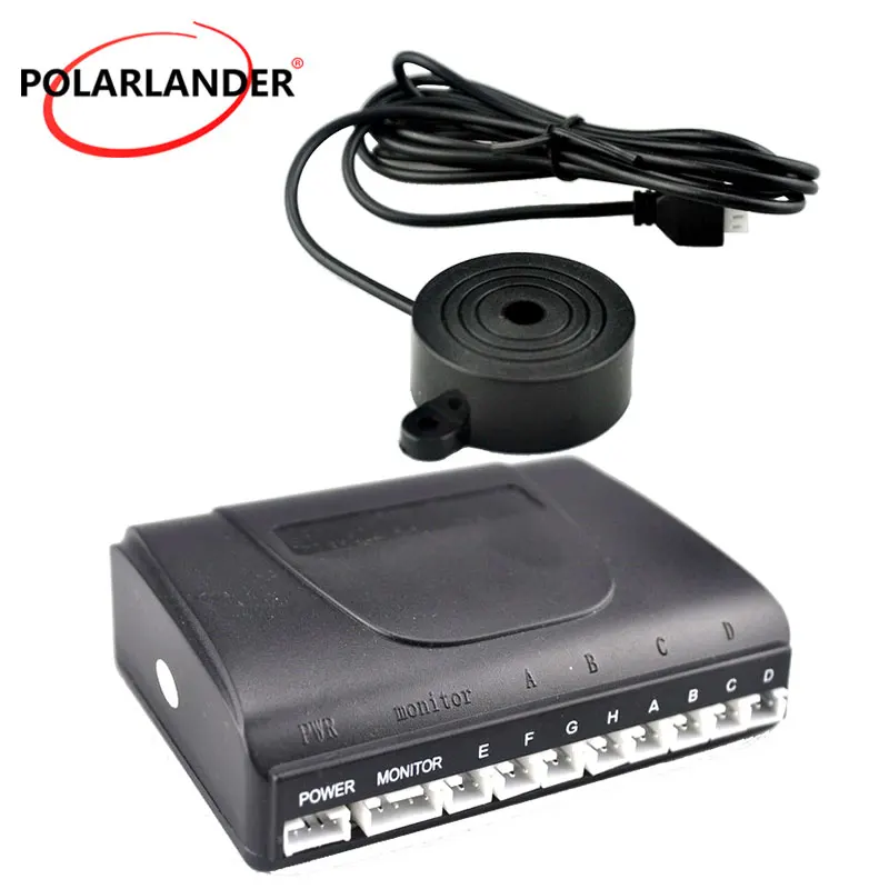 

Car Auto Parking Sensor 12V 6-8 Connection Pure Buzzer Reverse Backup Radar Detector System Host Main Control Box Sound Alert