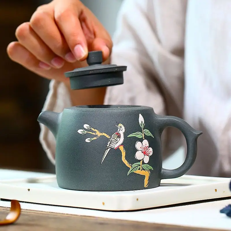 Ручной чайник из пурпурной глины 280 мл