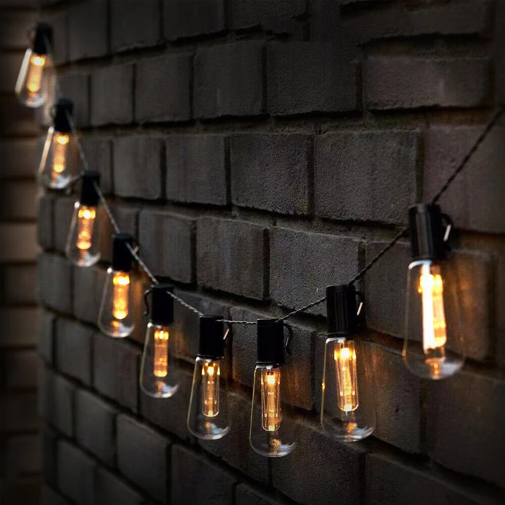 

LED Solar String Lights IP65 Waterproof Outdoor Christmas Decoration Bulb Retro Holiday Garland Garden Furniture Fairy Lamp