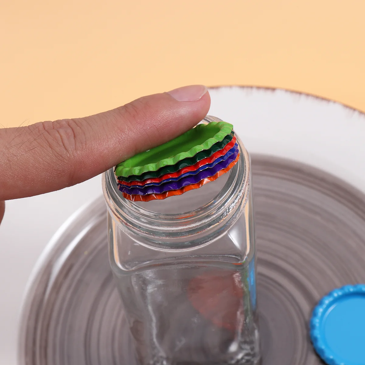 200 шт. крышки для пивных бутылок поделок красочные наклейки материал времени