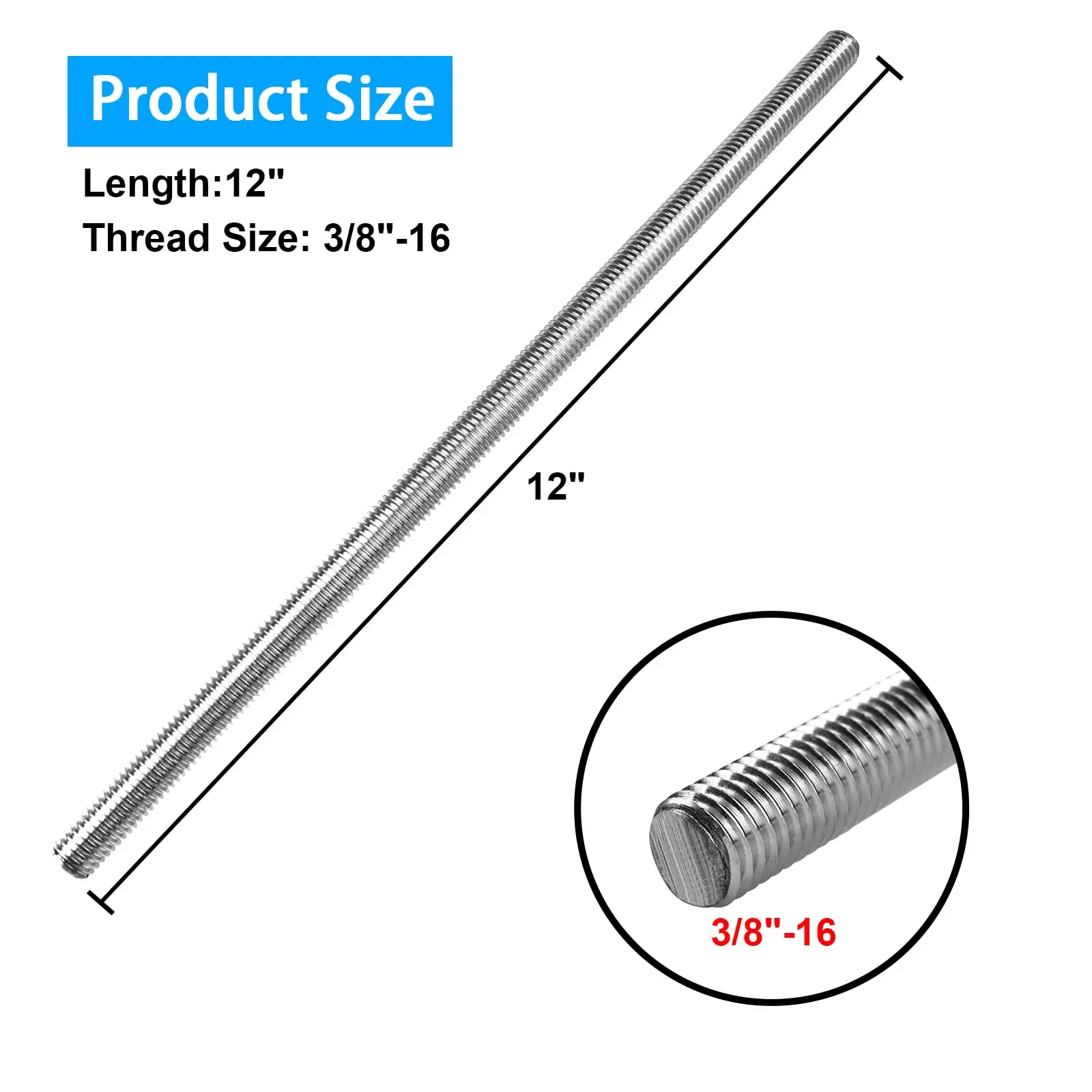 

Шпильки из нержавеющей стали 12 дюймов