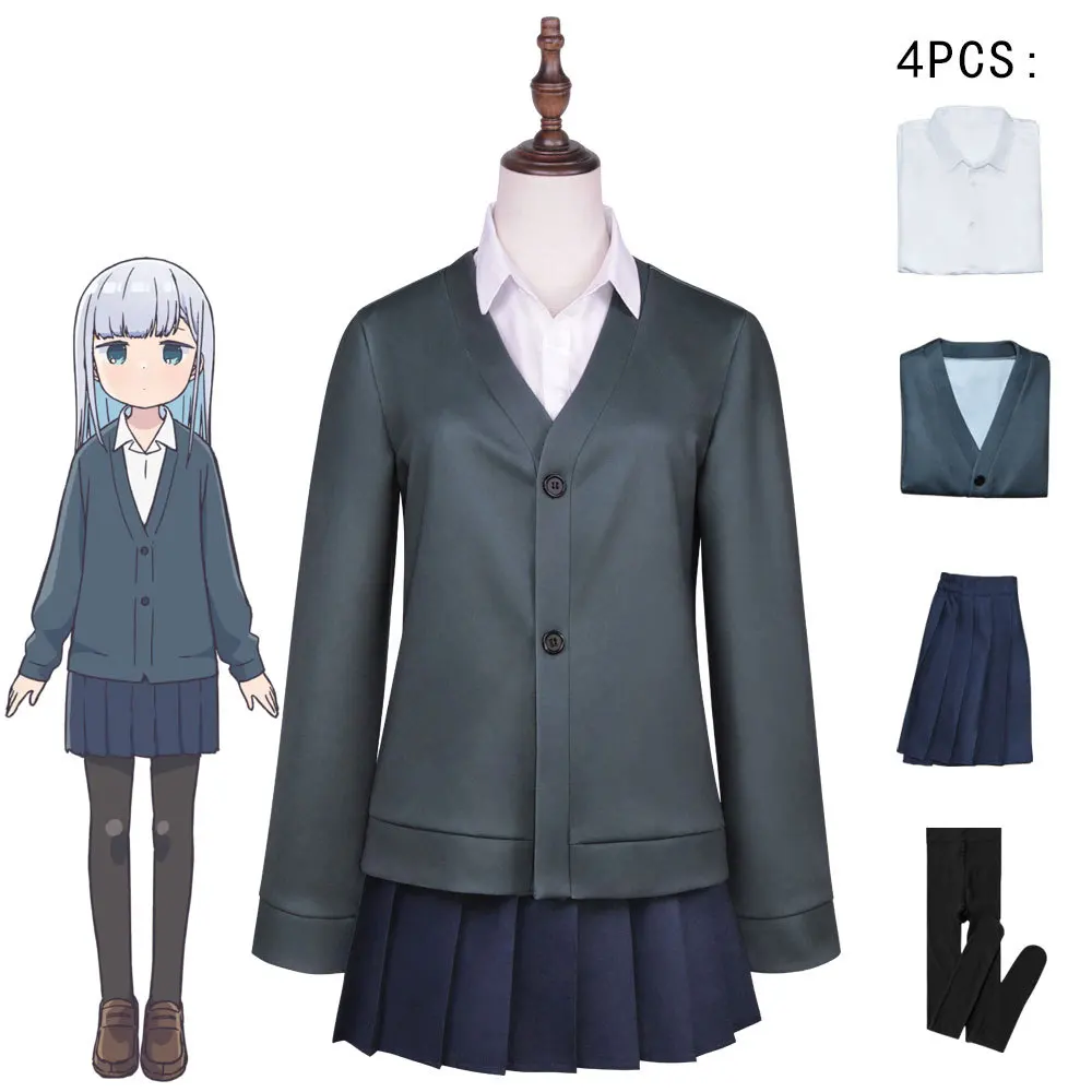 

Aharen-san Wa Hakarenai Aharen Reina Cosplay Costume Girls School Uniform Women Coat Blouse Skirt Socks Wig Suit Anime Halloween