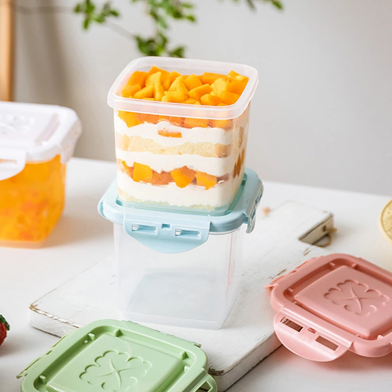 1 шт. многоразовая коробка для десерта с крышкой герметичная банка мороженого