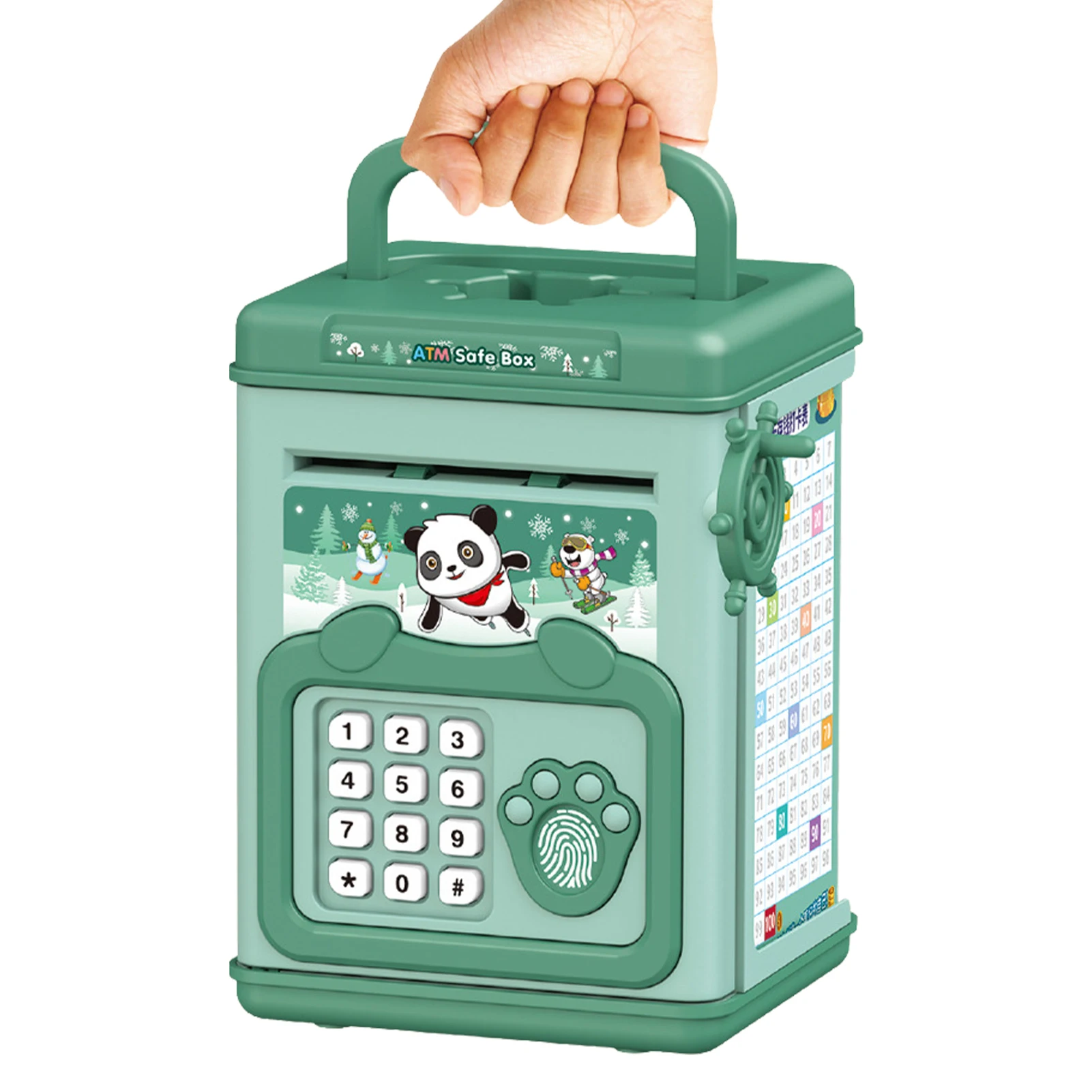 

Kids Electronic Piggy Bank Kids Electronic Money Bank Designed With Smart Voice Prompt Fingerprint & Password Code Lock Cash