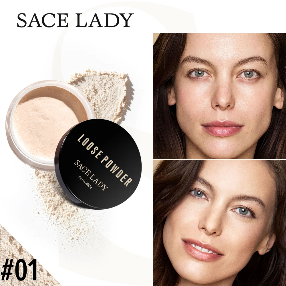 

SACE LADY Loose Powder Makeup Professional Face Setting Powder Oil-control Make Up Translucent Brighten Finish Cosmetics