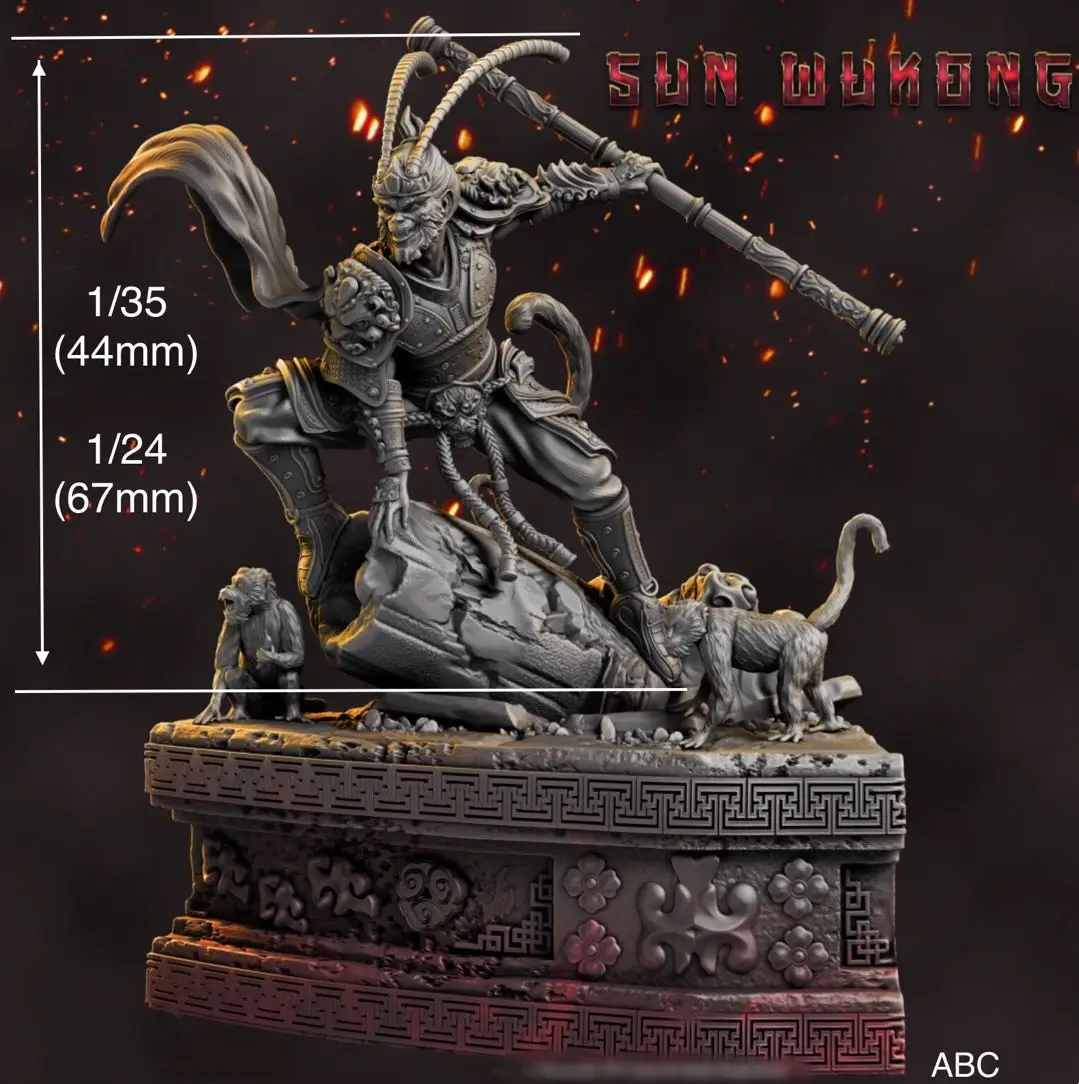 

1/35 и 1/24, миниатюрная модель фигуры из смолы, король обезьяны, несобранный и Неокрашенный комплект