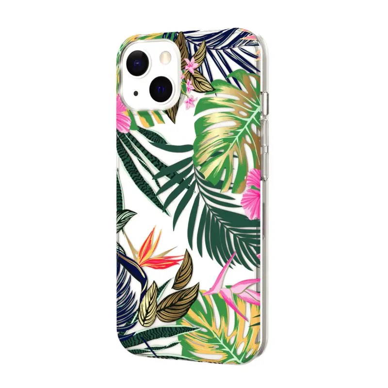2023 new for Fashionable Palm Floral Patterned Protective Phone Case for iPhone 13- High Quality, Durable and Stylish.