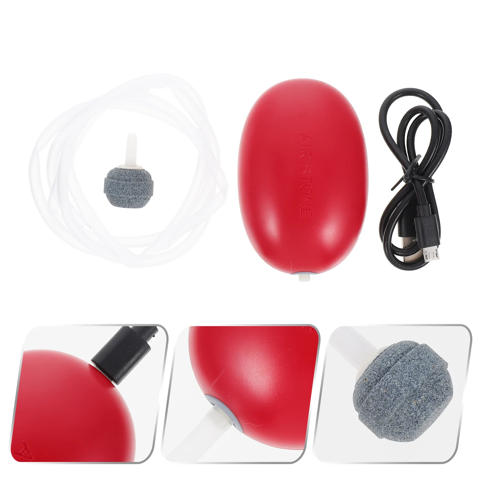 1 Set Small Aquarium Air Pump USB Air Pump Portable Aquarium Bubbler Oxygen Aerator