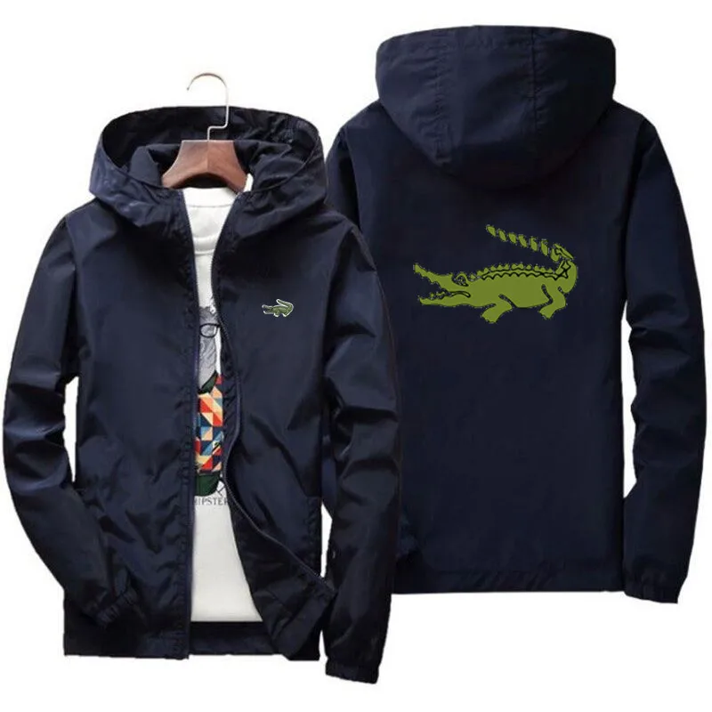 

New 2024 Four Seasons Men's Hooded Bomber Jacket Hip Hop Plus Size Sportswear Zipper Embroidered Jacket Coat Outwear S-7XL