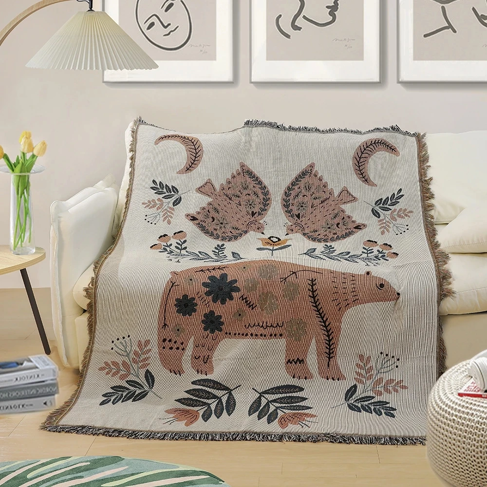 

Japan Blankets Throw Blanket Sofa Covers Chic Cobertor Decorations For Home Dust Cover Air Conditioning Blankets For Bed