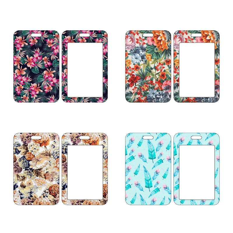 

Office Worker Card Case Botanical Pattern ID Name Card Holder Pretty Flowers Bank Bus Card Case Gifts Card Container