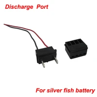 1pair silver fish battery ebike discharge connector male felmale for electric bike batterie bottom discharge port