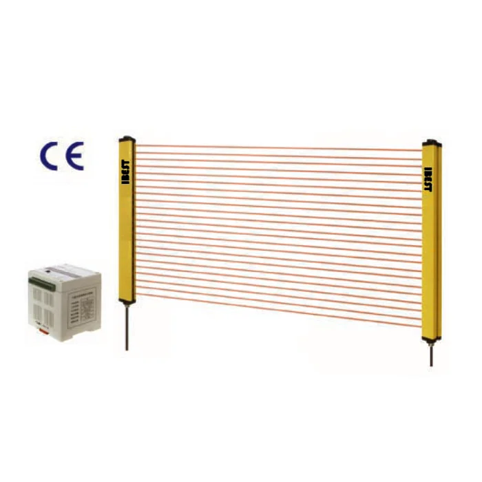 

SNB 8M Through Beam Safety Light Curtain Curtains Barrier Sensor 24Vdc/AC110V/220V /Safety Controller NPN PNP Output (IBEST)