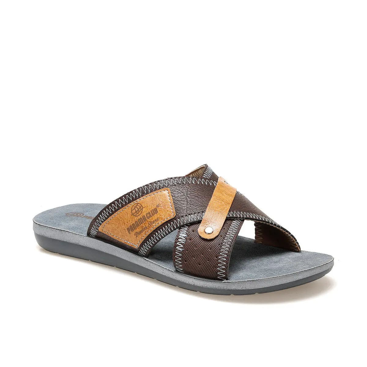 TRL403 Brown Mens Slippers