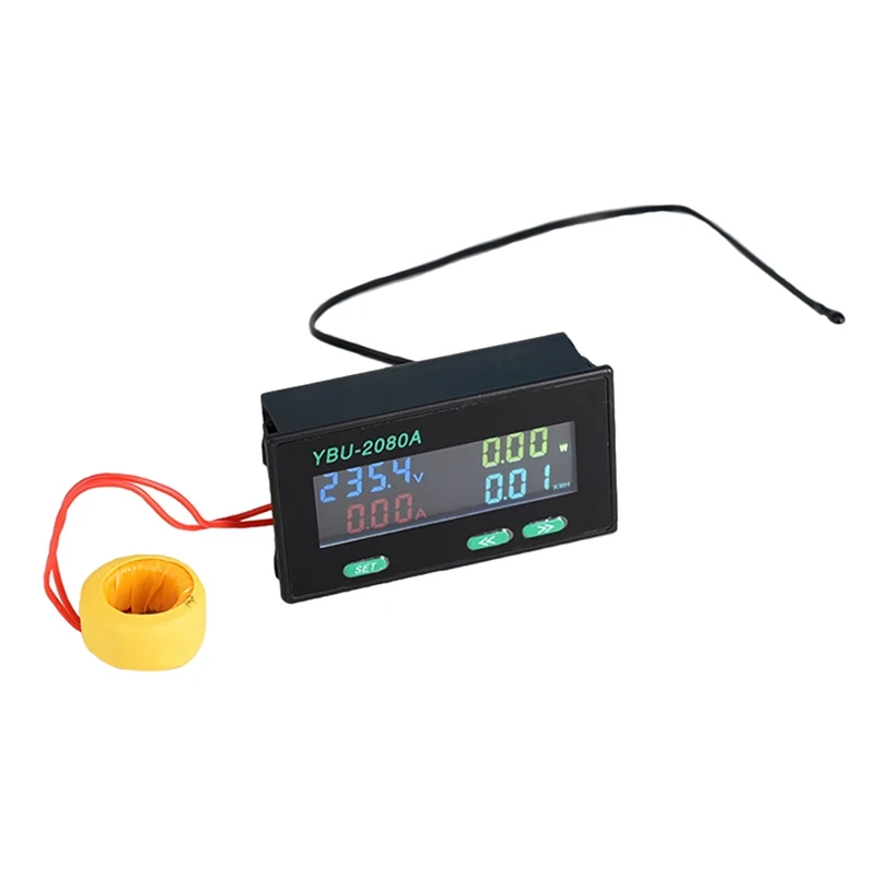

Spot Goods AC220V AC Current Voltage Power Meter Detection Module Display Temperature 200A