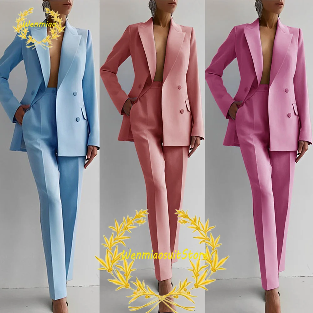 Women's Pants Set Formal Jacket Pants Set of 2 Fashion Wedding Dresses Office Suits for Lady conjuntos de pantalón