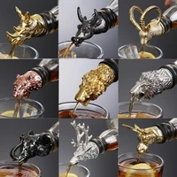 creative animal wine pourer zinc alloy bar deer head wine guide wine stopper bartender tool kitchen accessories new product