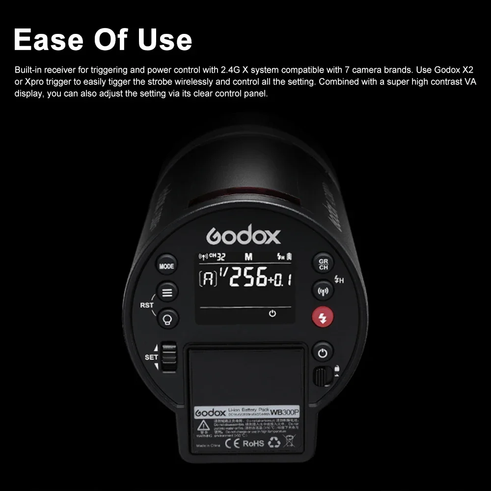 Внешняя вспышка Godox AD300Pro 300Ws TTL 2 4G 1/8000 HSS для Canon Nikon Sony Fuji Olympus Pentax триггера X3