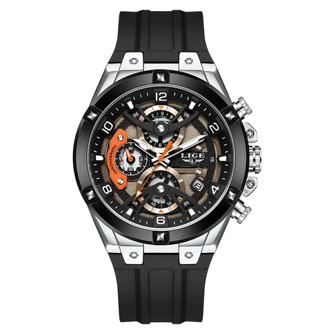 LIGE Мужские спортивные кварцевые часы
