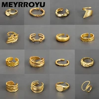 meyrroyu 2022 vintage gold color geometric open cuff finger rings for women men fashion punk jewelry party gift %d0%ba%d0%be%d0%bb%d1%8c%d1%86%d0%be %d0%b6%d0%b5%d0%bd%d1%81%d0%ba%d0%be%d0%b5