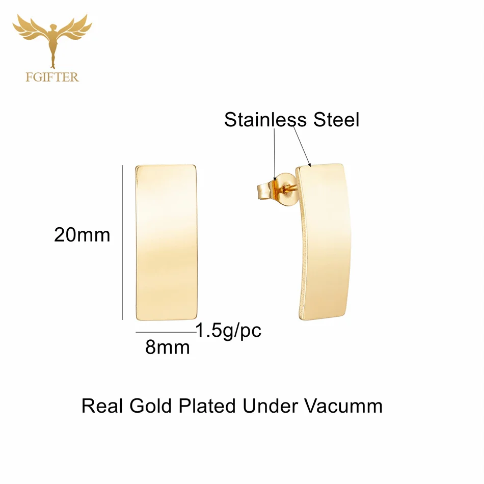 Серьги-гвоздики из нержавеющей стали 6 пар