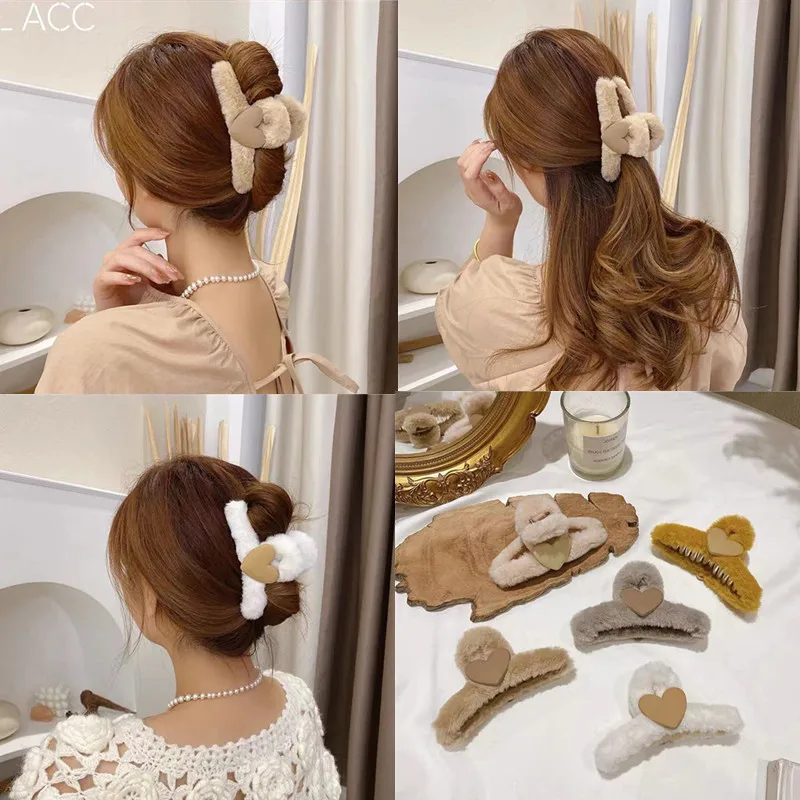 

Korea Love Plush Clip New Hair Clip Back Head Big Hair Catch Shark Clip Hair Accessories Headband Cute Fashion Hair Clip Girl