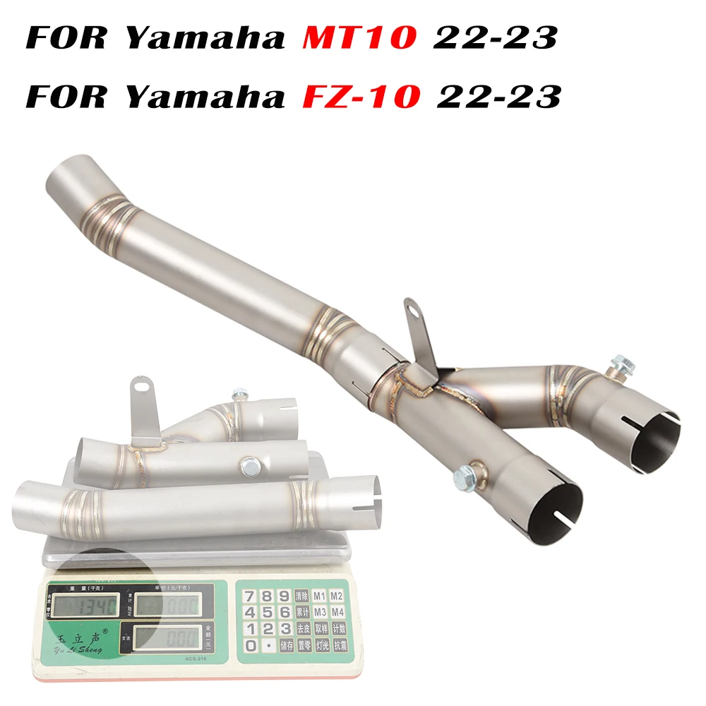 

Mid Link Pipe For Yamaha MT10 FZ10 2022-2023 Motorcycle Exhaust Pipe Muffler Escape Connect Tube Replace Catalyst Slip On