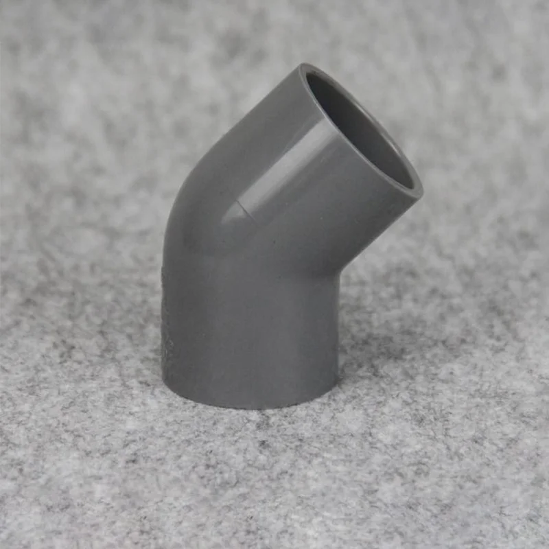 

PVC Water Supply Pipe Fittings 45 degrees Elbow Connectors Plastic Joint Irrigation Water Parts 1 Pcs