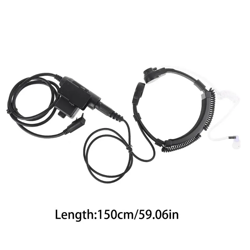 Telescopic Heavy Duty  Throat Vibration Mic Headphone Headset Microphone  Plug for TYT U94 PTT Talkie Drop Shipping