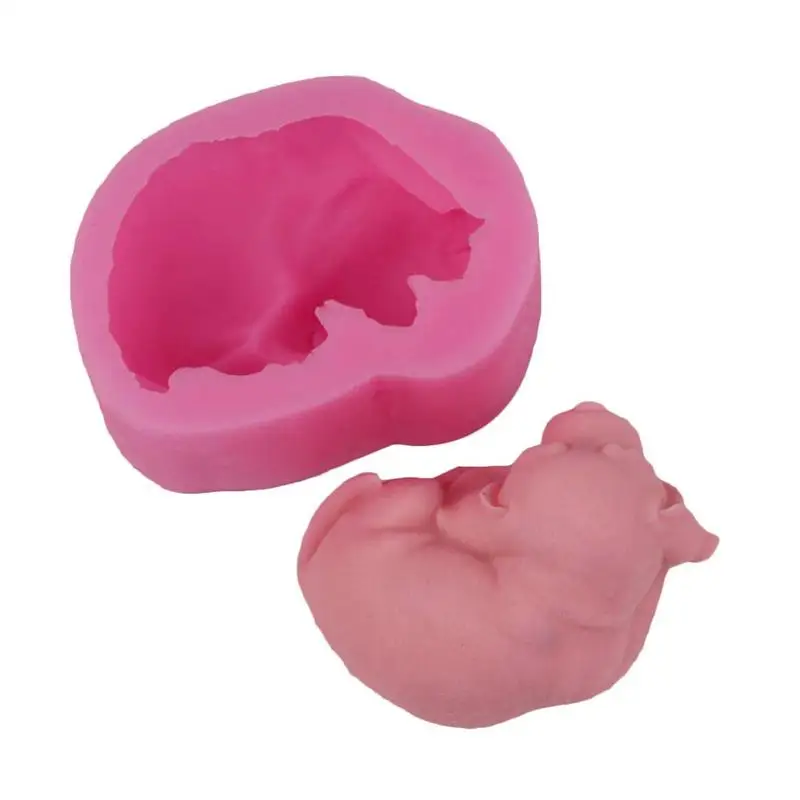 

Fondant Baking Mould Soft 3D Dog Silicone Mould DIY Moulds Handmade For Biscuit Cake Decoration Party Desserts