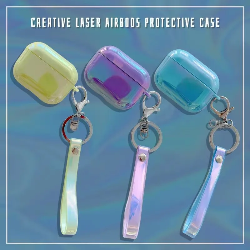 

Creative Simple Colorful Hanging Rope Apple AirPods 2 Case Cover AirPods Pro Case IPhone Earphone Accessories Air Pod Case