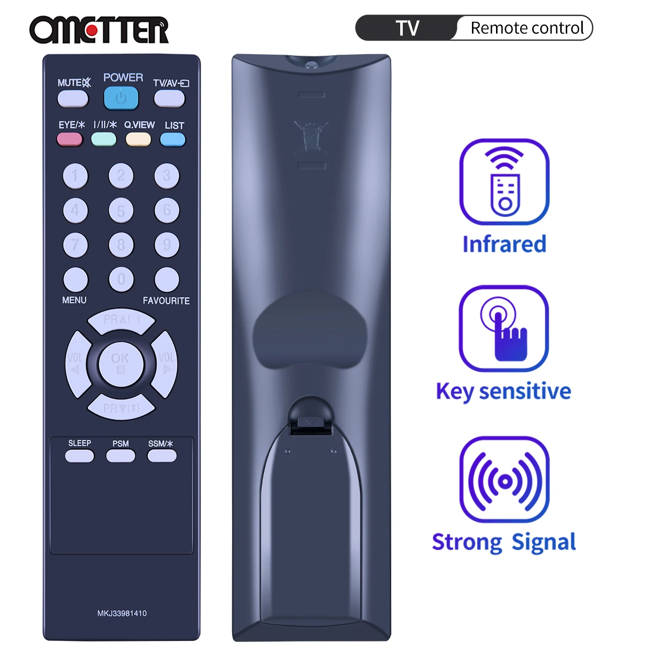 

New MKJ33981410 for LCD TV Remote Control SLEEP PSM SSM FAVORITE