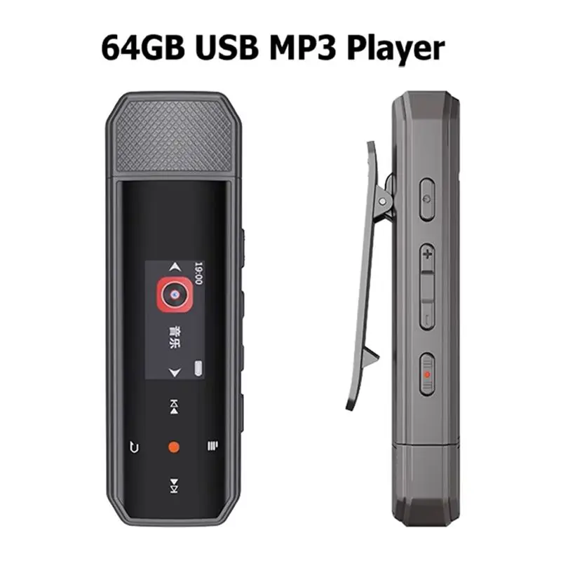 Фото MP3-плеер RUIZU X80 USB, 64 ГБ, сенсорное управление, Bluetooth 5.3, спортивный клипс-плеер, поддержка FM-радио, диктофон, электронная книга, шагомер №4