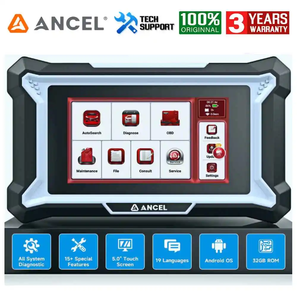 Сканер ANCEL DS200 OBD2 считыватель кодов с 15+ специальными функциями D.PF Regen A/F TPMS Airbag ABS Oil