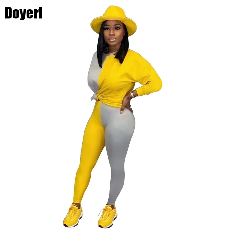 

Patchwork Tracksuit Women Casual Two Piece Set Top and Pants 2 Piece Outfits Sweatshirt Set Jogging Sport Track Suit Women Set