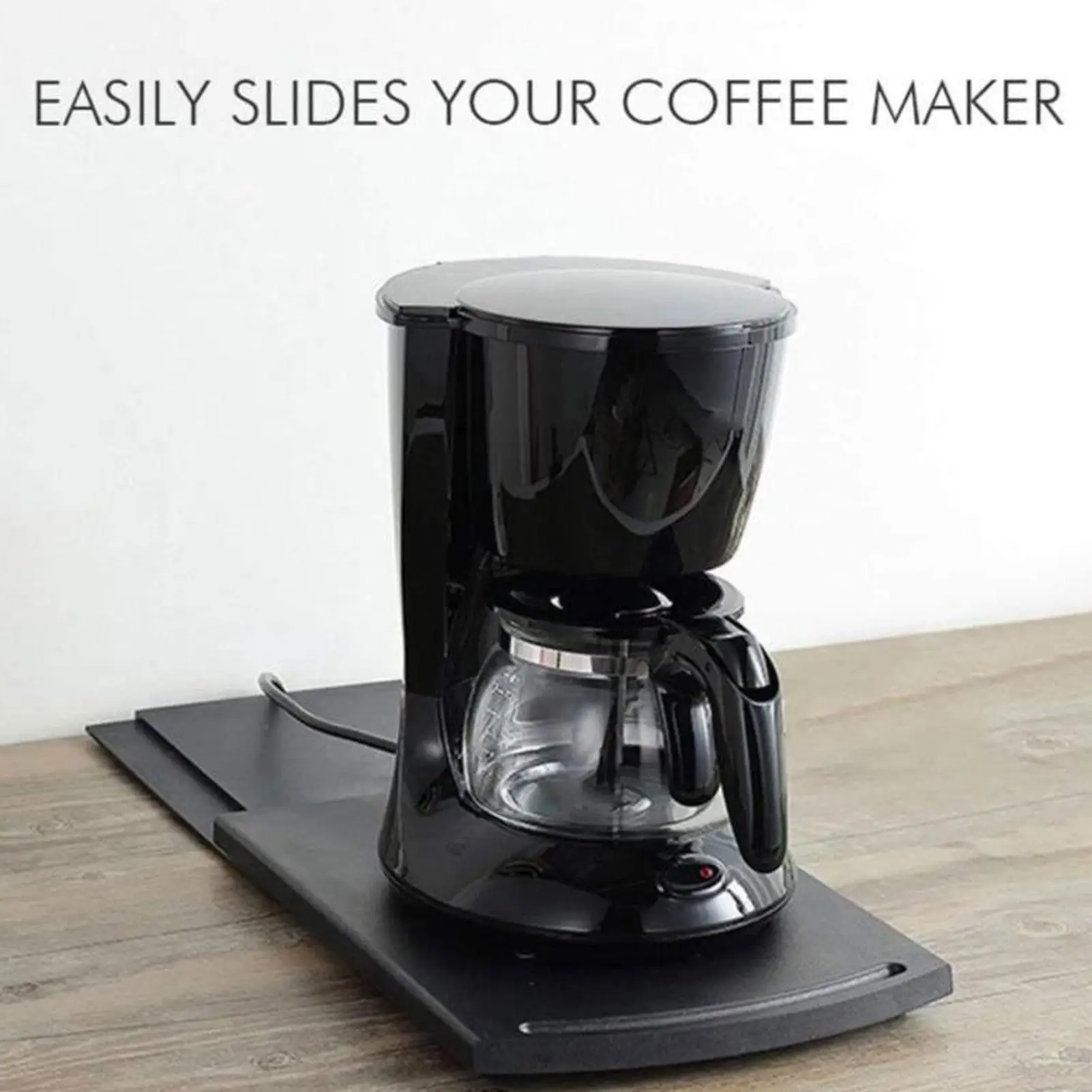 

2022 New Movable Tray Coffee Maker Trays Kitchen Caddy Sliding Coffee Tray Mat Sliding Tray Stand Kitchen Accessories