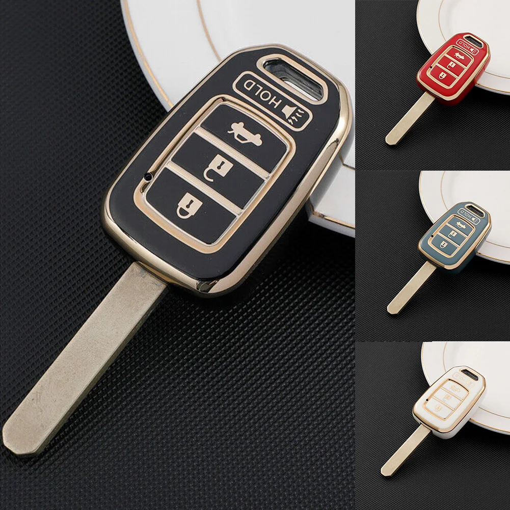 

Car Key Case TPU Cover Black Red White Gray For ACCORD 2016 2017 Car Key Case Cover Bag Protective Shell Accessories