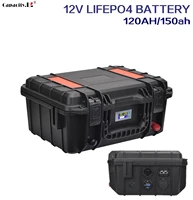 12v120ah lifepo4 battery pack rechargeable battery solar 150ah lithium battery with bluetooth bms for outdoor inverter rv