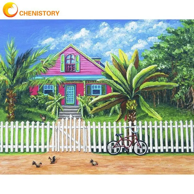 

CHENISTORY Frame Diy Painting By Numbers For Adults Seaside Drawing Coloring By Numbers Handiwork Unique Gift For Home Decors
