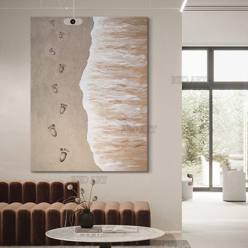 

Картина маслом на холсте морской пляж, без рамки