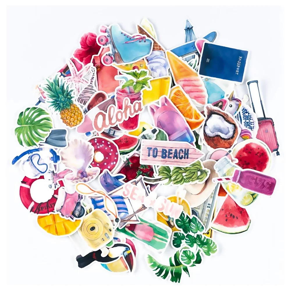 

70 шт., летние наклейки-планировщики для путешествий