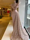 Женское кружевное вечернее платье с длинным рукавом, большие размеры