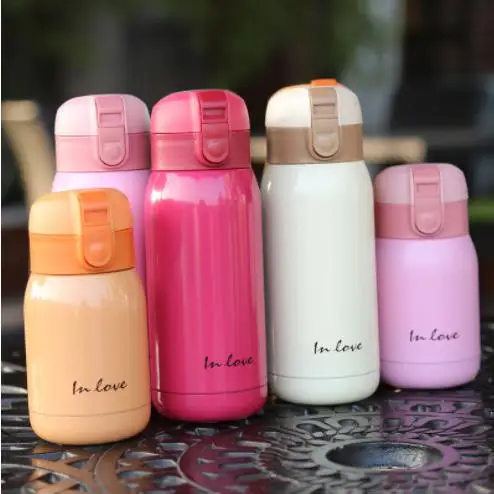 200ml/350ml Cute Candy Mini Thermos Cup Kids Cartoon Hot Water Bottle Stainless Steel Thermal Coffee Mug Vacuum flask insulated