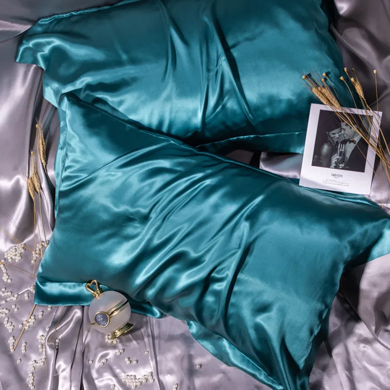 

Pillow Case Satin Silk Pillowcase Hotel Soft Healthy Cushion Pillow Cover Silk Pillowcase Home Decor Pillowcase Cushion Cover