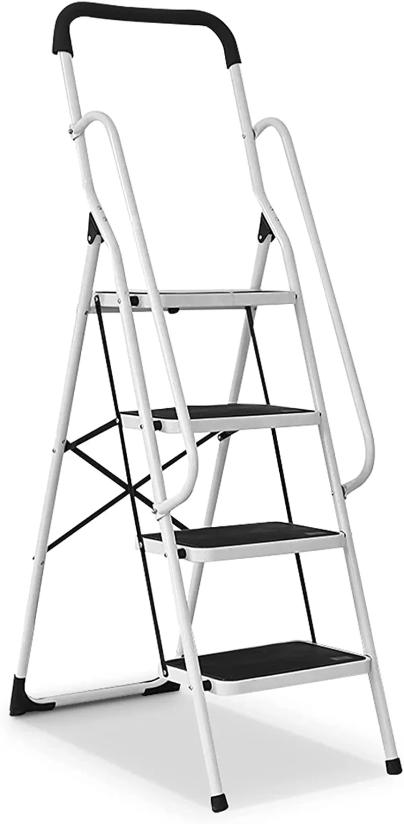 

/SUGIFT 4 Step Ladder Folding Step Stool with Anti-Slip Pedal Platform
