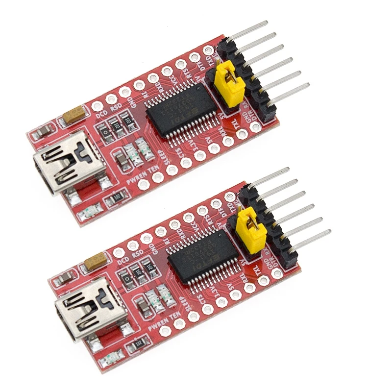 

Кабель для загрузки FT232RL FT232 USB к TTL 5 в 3,3 В, модуль последовательного адаптера USB к 232, 2 шт.