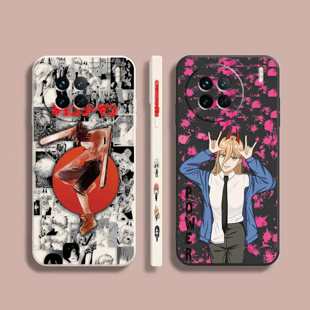 Anime Power Denji Chainsaw Man Case For VIVO X21I X21S X23 X27 X30 X50 X60 X70 X80 X90 5G PRO PLUS Colour Case Funda Shell Capa