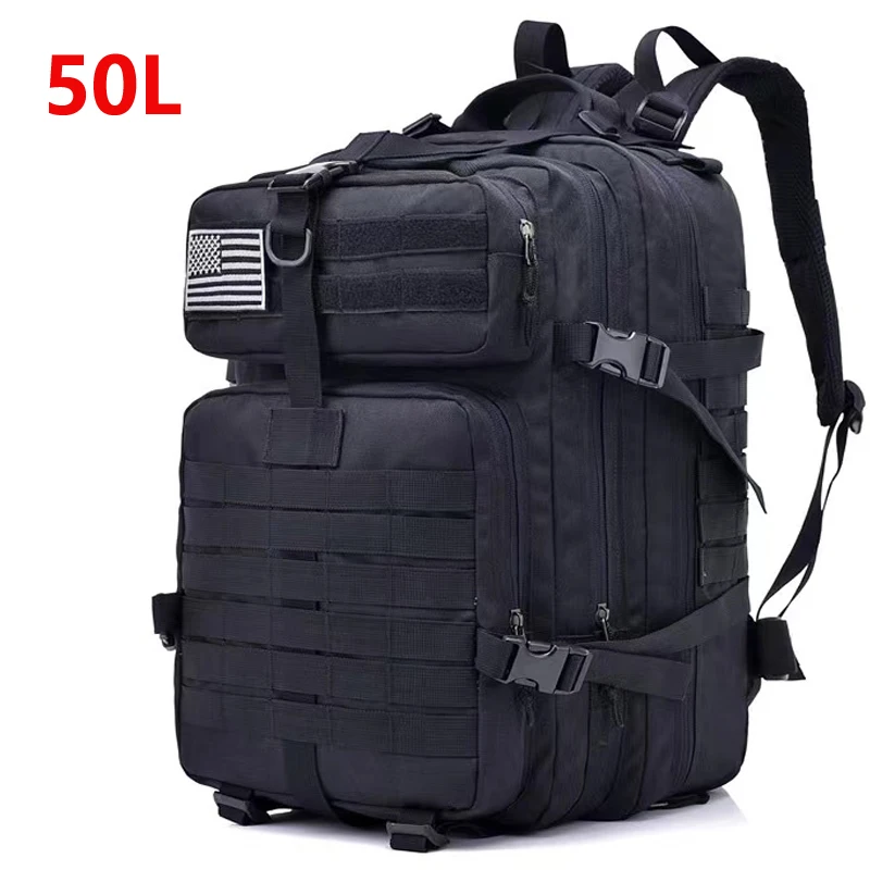 

50L/30L Camo Military Backpacks Men Tactical Bag Molle Army Bug Out Bag Waterproof Outdoor 3P Assault Pack For Trekking Hunting