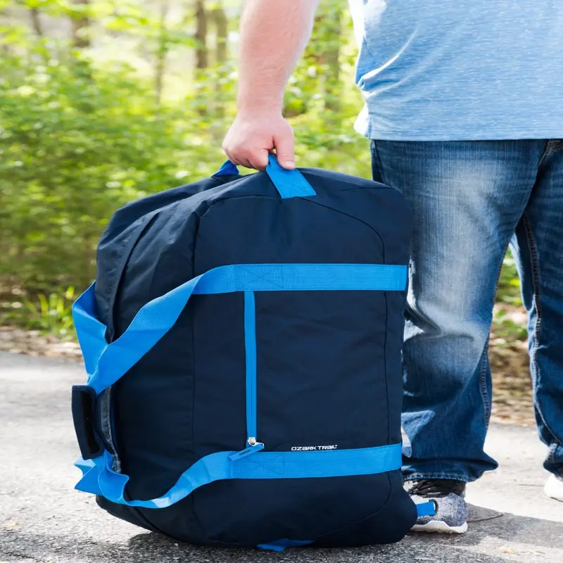 Camping Carry-All 90L Duffel with Backpack Straps, Blue